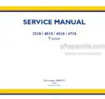 Photo 4 - New Holland 3510 4010 4510 4710 Service Manual Tractor 47899743