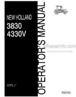 Photo 4 - New Holland 3830 4330V Operators Manual Tractor 42383020