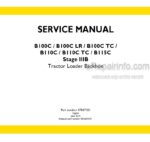 Photo 5 - New Holland B100C B100C LR B100C TC B110C B110C TC B115C Stage IIIB Service Manual Tractor Loader Backhoe 47847151