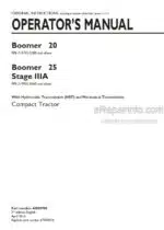 Photo 4 - New Holland Boomer 20 Boomer 25 Stage IIIA Operators Manual Compact Tractor 48005950