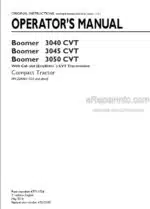 Photo 4 - New Holland Boomer 3040CVT Boomer 3045CVT Boomer 3050CVT Operators Manual Compact Tractor 47711724