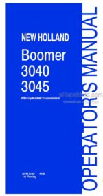 Photo 3 - New Holland Boomer 3040 Boomer 3045 Operators Manual Compact Tractor 87477122