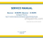 Photo 4 - New Holland Boomer 30 Boomer 35 ROPS Service Manual Compact Tractor 47916997