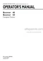 Photo 9 - New Holland Boomer 40 Boomer 50 Operators Manual Compact Tractor