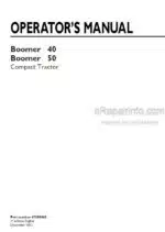Photo 8 - New Holland Boomer 40 Boomer 50 Operators Manual Compact Tractor
