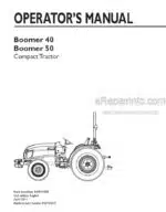 Photo 6 - New Holland Boomer 40 Boomer 50 Operators Manual Compact Tractor