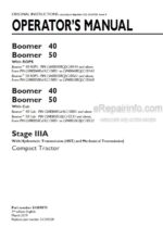 Photo 4 - New Holland Boomer 40 Boomer 50 Stage IIIA Operators Manual Compact Tractor 51559578