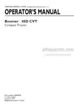 Photo 4 - New Holland Boomer 45D CVT Operators Manual Compact Tractor 48028225