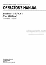 Photo 4 - New Holland Boomer 54D CVT Tier 4B Final Operators Manual Compact Tractor 48028237