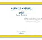 Photo 4 - New Holland CR5.85 Service Manual Rotary Combine 47916562