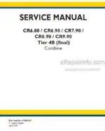 Photo 4 - New Holland CR6.80 CR6.90 CR7.90 CR8.90 CR9.90 Service Manual Combine 47865347