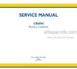Photo 4 - New Holland CR8090 TIER II Service Manual Rotary Combine 47773924