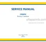 Photo 4 - New Holland CR8090 TIER II Service Manual Rotary Combine 47773924
