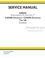 Photo 4 - New Holland CR9090 and CX8080 CX8090 Elevation Tier 4A Service Manual Combine 47695751