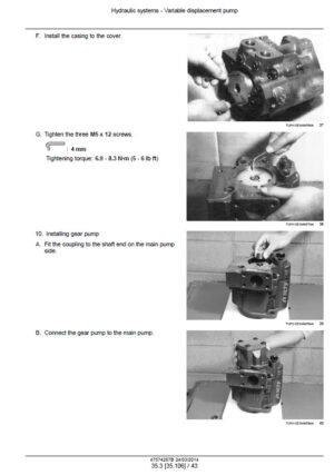 Photo 7 - New Holland EH45 Service Manual Compact Excavator 6-75750NA