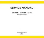Photo 4 - New Holland E45BSR E50BSR E55B Service Manual Mini Excavator 47574277B