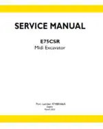Photo 5 - New Holland E75CSR Service Manual Midi Excavator 47488366A