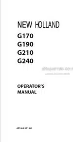 Photo 4 - New Holland G170 G190 G210 G240 Operators Manual Tractor 603.64.331.00