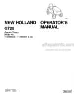 Photo 4 - New Holland GT20A GT22A Operators Manual Garden Tractor 87059743