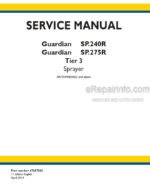 Photo 4 - New Holland Guardian SP.240R SP.275R Tier 3 Service Manual Sprayer 47657030