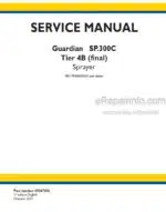 Photo 5 - New Holland Guardian SP.300C Tier 4B (final) Service Manual Sprayer 47837280