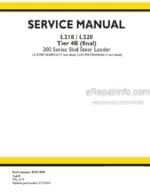 Photo 4 - New Holland L218 L220 Service Manual Skid Steer Loader 47851949