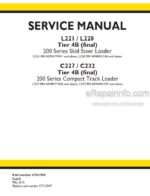 Photo 4 - New Holland L221 L228 C227 C232 Tier 4B (final) Service Manual Skid Steer And Compact Track Loader 47851950
