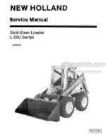 Photo 4 - New Holland L550 Service Manual Skid Steer Loader 40055510