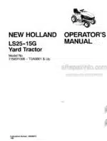Photo 4 - New Holland LS25-15G Operators Manual Yard Tractor 86599813