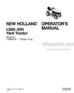 Photo 4 - New Holland LS55-15H Operators Manual Yard Tractor 86617775