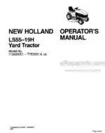 Photo 4 - New Holland LS55-19H Operators Manual Yard Tractor 42646510