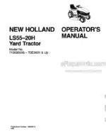 Photo 3 - New Holland LS55-20H Operators Manual Yard Tractor 86599816