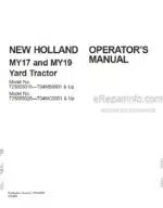 Photo 4 - New Holland MY17 MY19 Operators Manual Yard Tractor 87040090