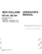 Photo 4 - New Holland MZ14H MZ16H Operators Manual Riding Mower 87040099