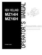 Photo 4 - New Holland MZ14H MZ16H Operators Manual Riding Mower 87369084