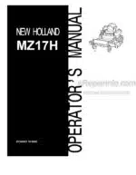 Photo 4 - New Holland MZ17H Operators Manual Riding Mower 87369217
