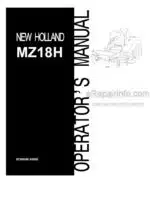 Photo 4 - New Holland MZ18H Operators Manual Riding Mower 87369086