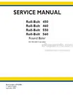 Photo 4 - New Holland 450 460 550 560 Roll-Belt Service Manual Round Baler 47915803