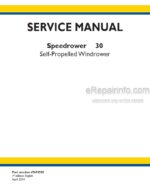 Photo 4 - New Holland Speedrower 130 Service Manual Self-Propelled Windrower 47698328