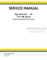 Photo 4 - New Holland Speedrower 160 Service Manual Self-Propelled Windrower 47824873