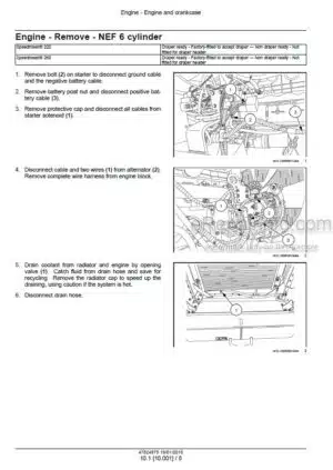 Photo 3 - New Holland Speedrower 220 260 Service Manual Self-Propelled Windrower 47824875