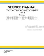 Photo 4 - New Holland T4.75V T4.85V T4.95V T4.105V Tier 3 Service Manual Tractor 47888375