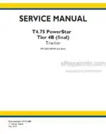 Photo 4 - New Holland T4.75 Power Star Tier 4B (final) Service Manual Tractor 47711469