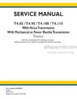 Photo 4 - New Holland T4.85 T4.95 T4.105 T4.115 Service Manual Tractor 47840679