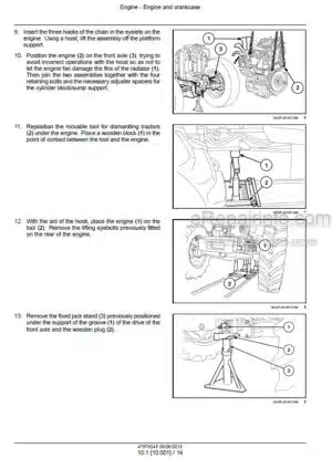Photo 2 - New Holland T4.90 T4.100 T4.110 T4.120 Tier 4B (final) Service Manual Tractor 47878245