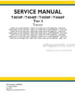 Photo 4 - New Holland T4030F T4040F T4050F T4060F Tier 3 Service Manual Tractor 47888341