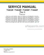 Photo 4 - New Holland T4030F T4040F T4050F T4060F Tier 3 Service Manual Tractor 47888341