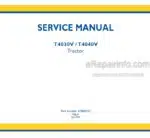 Photo 4 - New Holland T4030V T4040V Service Manual Tractor 47888352