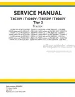 Photo 4 - New Holland T4030V T4040V T4050V T4060V Tier 3 Service Manual Tractor 47888353