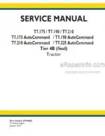 Photo 4 - New Holland T7.175 T7.190 T7.210 T7.225 and AutoCommand Tier 4B (final) Service Manual Tractor 47936462